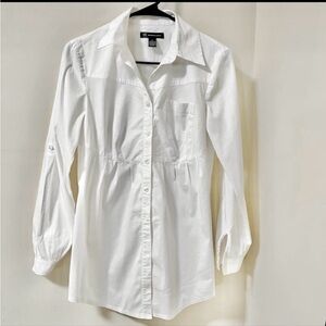 INC International Concepts Classic button down White Shirt Size 6